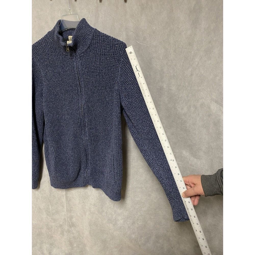 L L Bean Sweater Men XL Tall Cardigan‎ Chunky Knit Fisherman Zip Nordic Jacket - Picture 3 of 11